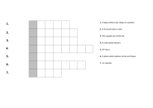 Crossword Puzzle: Vocabulary Practice