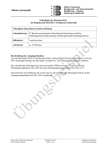 Operationsverst&auml;rkerschaltung: Klausuraufgabe Fachtheorie Elektronik
