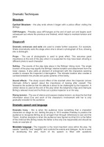 Dramatic Techniques in An Inspector Calls Study Guide