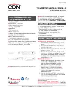 Manual Term&oacute;metro Digital Bolsillo DT450X