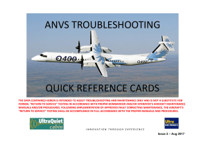 ANVS Troubleshooting Quick Reference Cards