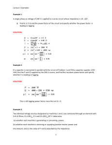 Lecture 1 AC Circuit Examples: Solutions