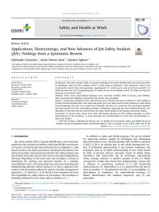 Job Safety Analysis: Applications, Shortcomings, and Advances