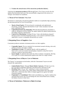 Porter's Five Forces: Concentrate Production Industry Analysis