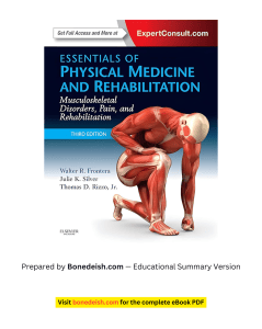 Essentials of Physical Medicine and Rehabilitation Summary