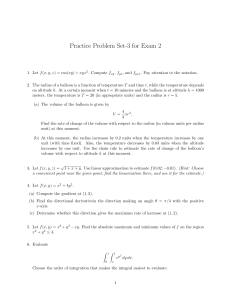 Practice Problem Set 3 for Exam 2