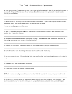 The Cask of Amontillado Questions Worksheet