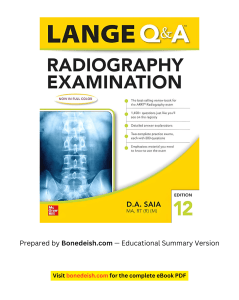 Lange Q&A Radiography Examination 12th Edition Review