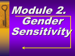Module 2: Gender Sensitivity