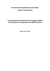Fossil Fuel Consumption and CO2 Emissions in Indonesia (2004-2014)