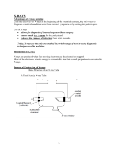 X-Rays: Production, Properties, and Medical Uses