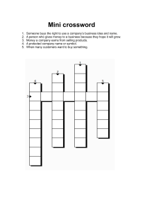 Mini Business Crossword Puzzle
