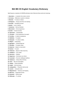 IBA MS CS English Vocabulary Dictionary