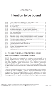 Chapter 5: Intention to be Bound in Contract Law