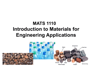 MATS 1110: Intro to Materials for Engineering