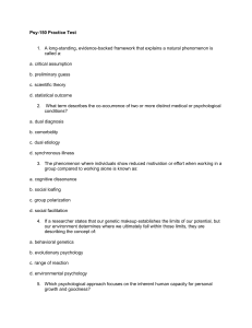 Psy-150 Practice Test
