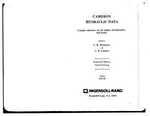 Cameron Hydraulic Data: Hydraulics & Steam Reference