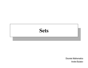 Sets in Discrete Mathematics