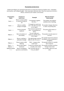 Punctuation in Interviews: Dashes & Ellipses