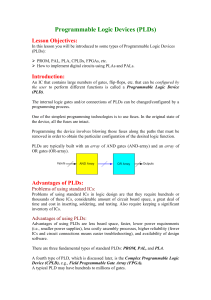 Programmable Logic Devices (PLDs) - Lesson