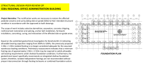 Structural Design Peer Review: Cebu Regional Office Building Foundation