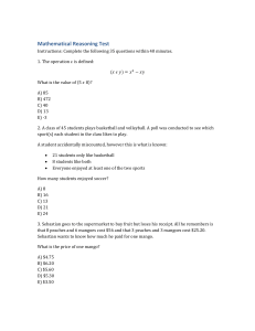Mathematical Reasoning Test Questions