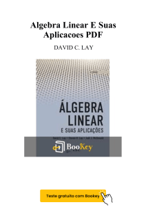 Resumo do Livro &Aacute;lgebra Linear e Suas Aplica&ccedil;&otilde;es de David C. Lay