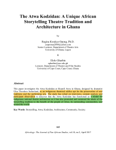 Atwa Kodzidan: African Storytelling Theatre & Architecture in Ghana