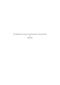 Mathematician's Journey: Precalculus to Advanced Theory