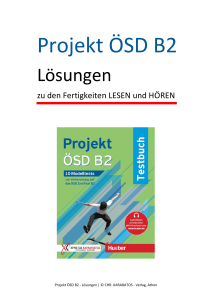 Projekt &Ouml;SD B2 L&ouml;sungen: Antworten zu Lesen & H&ouml;ren