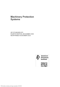 API 670: Machinery Protection Systems Standard