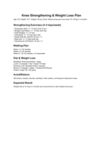 Knee Strengthening & Weight Loss Plan