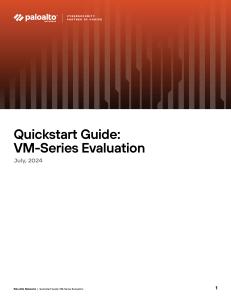 VM-Series Evaluation Quickstart Guide