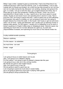 Personal Time Management & English Grammar Practice