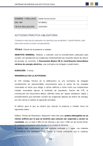 C&aacute;lculo de Potencia Solar Fotovoltaica seg&uacute;n CTE HE5