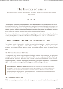 The History of Snails: Evolution, Ecology, and Culture