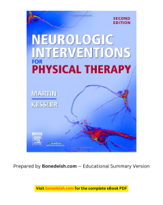 Neurologic Interventions for Physical Therapy 2nd Ed