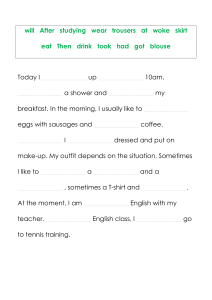 English Daily Routine Fill-in-the-Blank Exercise