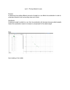 Lab 3: Proving Newton's Laws - Physics Experiment