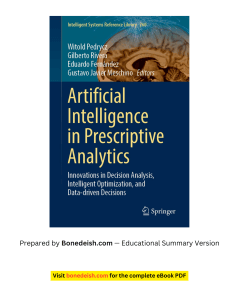 AI in Prescriptive Analytics: 2024 Springer Textbook Summary