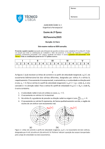 Exame de Aerodin&acirc;mica I - T&Eacute;CNICO LISBOA