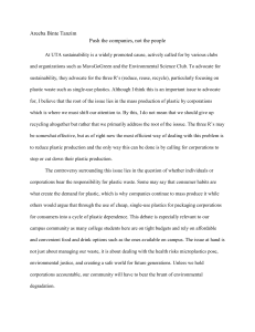 Corporate Accountability in Plastic Pollution: A UTA Student's Perspective