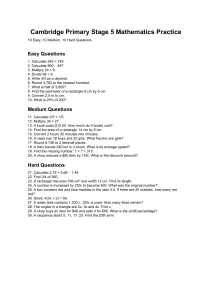 Cambridge Primary Stage 5 Math Practice Test