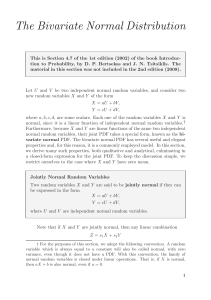 The Bivariate Normal Distribution - Probability Textbook Section