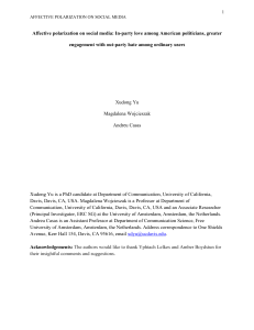 Affective Polarization on Social Media: In-Party Love vs Out-Party Hate