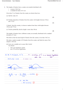 Normal Distribution Year 2 Statistics Questions & Solutions
