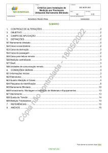 Crit&eacute;rios de Instala&ccedil;&atilde;o de Medi&ccedil;&atilde;o por Pavimento com Barramento Blindado