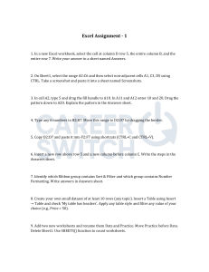 Excel Assignment 1: Basic Tasks Guide