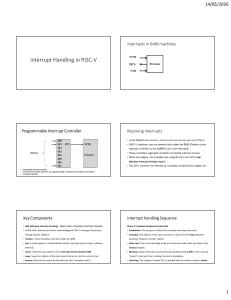 Interrupt Handling in RISC-V: A Detailed Guide