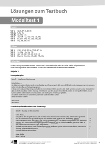 Deutsch B1 Testl&ouml;sungen: Modelltest 1
